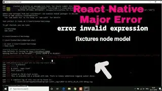 Error invalid regular expression fixtures node_module  Fixing (React Native)
