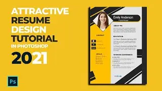 Beautiful Resume (CV) Design In PhotoShop Step By Step In 2021| |new Resume Designs