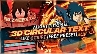 3D CIRCULAR TEXT LIKE SCRIPT | ALIGHT TUTORIAL [FREE PRESET]
