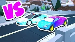NEW MCLAREN VS FERRARI RACE AGAINST FAN!! (Roblox Jailbreak)