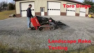 Mini Skid Steer Landscape Rake Gravel Testing