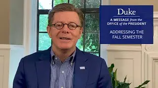 Duke President Vincent Price Addresses the Fall Semester