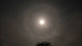 22 Degree Halo round the Moon