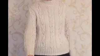 Джемпер из Ангары спицами.