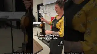 Orchestra repairs- open seams, she can hear the open seam a mile away. #music #education #repair