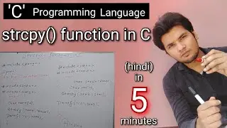 strcpy() function in C (hindi)- String copy function || c programming language