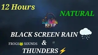 🔴Fall Asleep Easily  with After Rain & Massive Thunder on Black Screen at Night 12 Hours 7th Night