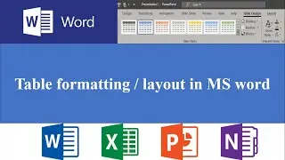 Table layout Function in MS Word | layout Property | Table Formatting