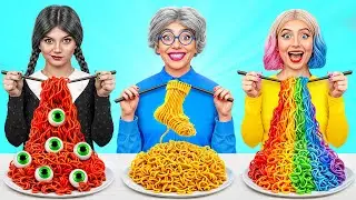 Wednesday vs Grandma Cooking Challenge | Who Wins the Cooking War by Multi DO Joy