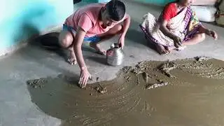 How to apply COW DUNK PLASTER on Floor | Village Vlog |Marathi Vlog