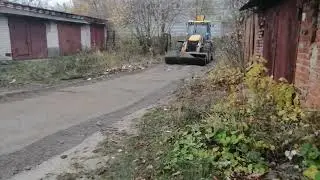Укладка цементного отсева в ГСК Юбилейный