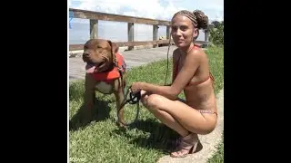 Destiny  Modeling Micro Tiny Red Jewel  Bikini Shoot I love dogs