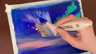 Do you like Fantastic Aurora?/Easy Acrylic Painting for Beginner/Step by Step/Painting ASMR
