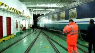 Railway ferry Messina - Villa San Giovanni with night train to Venice
