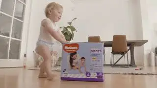 Huggies Nappy Pants with SlimFLEX Absorbent core.  Made to move, just like your little one!