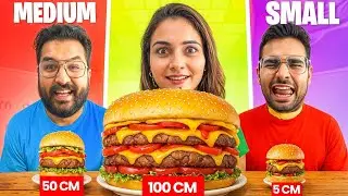 SMALL MEDIUM LARGE Food Challenge 😱 || 30 Min