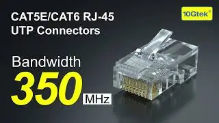 10Gtek CAT5E/CAT6 RJ-45 UTP Connectors, 8P8C with Flexible Latch