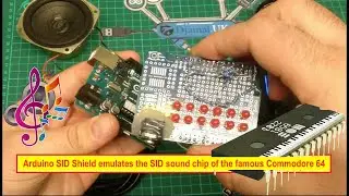 Arduino SID Shield emulates the SID sound chip of the famous Commodore 64