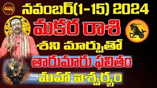 తారుమారు ఫలితం | MAKARA RASI NOVEMBER 2024 | CAPRICORN ASTROLOGY #KARTIKA MASAM | SHUBHAM TV
