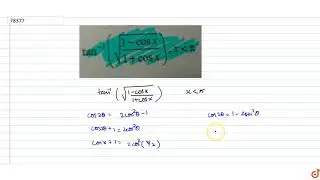 `tan^(-1)(sqrt((1-cosx)/(1+cosx))`