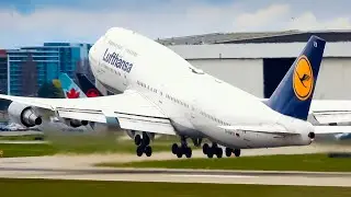 (4K) Intense Departure RUSH | Vancouver Airport | A35K 757, A300, 767, 747, 777 and more.