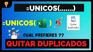 🔥✅  QUITAR DUPLICADOS O FUNCION UNICO EN EXCEL ✅🔥CUAL PREFIERES??