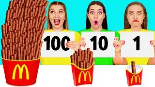 100 Слоев Еды Челлендж | Потрясающие Кухонные Лайфхаки от DaRaDa Challenge