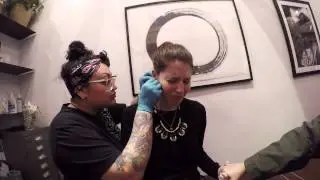 Getting my ears pierced - Day 4