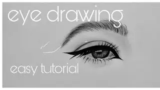 HOW TO DRAW AN EYE FOR BEGINNERS|| STEP BY STEP, EASY TUTORIAL,,