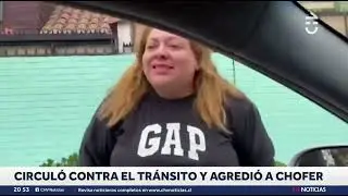 Noticias Chilevisión, mujer contra el trànsito