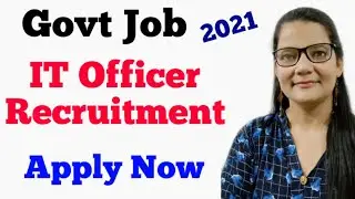 IT Officer Recruitment | Govt Jobs For Computer | Zeenat Hasan