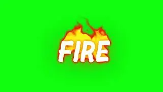 Fire Text Animation in Green Screen| Cartoon Fire Text Animation