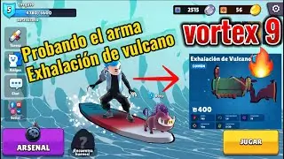 Probando el arma exhalación de vulcano vortex 9