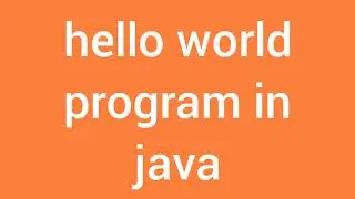 JAVA hello world program using notepad and command prompt