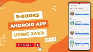 How to create eBook App in Android Studio using Java part 2