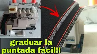 How to increase or decrease stitch length on an overlock sewing machine - very easy.
