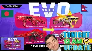 11th April Tonight Update Free Fire 2023 | New Evo Vault Web Event | Cobra Mp40 Skin Return??