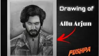 Drawing of pushpa | Drawing of Allu Arjun. #drawing #pushpa #alluarjun