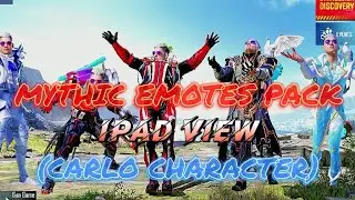 PUBG MYTHIC EMOTES PACK (Part 03) | On CARLO Character (IPAD View) | TOM Playz