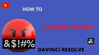 HOW TO CENSOR WORDS - DAVINCI RESOLVE