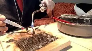 Juno Ring Fabrication Process by Hot Tor Studio - Bronze metal Soldering