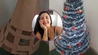 MONTANDO MINHA ÁRVORE DE NATAL UTILIZANDO PAPELÃO