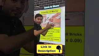 How To Calculate Quantity of Mortar For Brickwork |YAHYA SIR ||