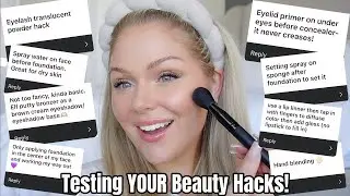 I Tried *YOUR* Favorite Makeup HACKS 😍 GRWM Testing My Subscribers GAME CHANGING Makeup Hacks!