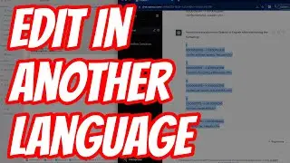 How I edit videos in another language