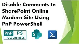 PnP PowerShell - Disable Modern Site Pages Comments
