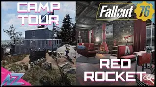 FALLOUT 76 LAKESIDE CAMP TOUR - RED ROCKET DINER THEMED