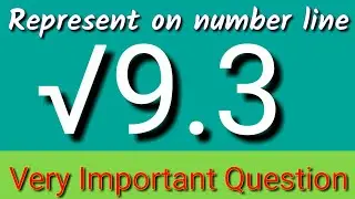 Represent root 9.3 on the number line, Locate root 9.3 on the number line, √9.3 on the number line.