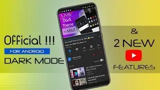 How to ON dark mode YouTube Officially!!! & new features