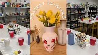 I went pottery painting and this is what I created 🌸